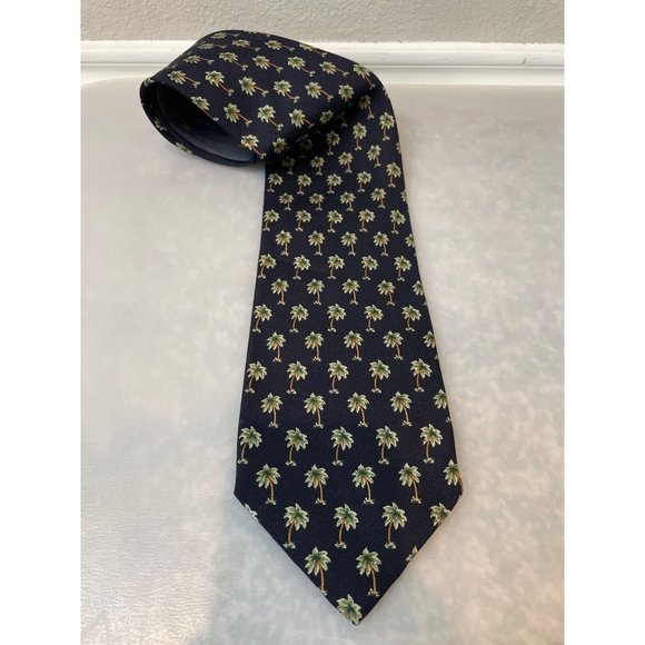 Tommy Bahama Other - Off Island by Tommy Bahama Navy Silk Palm Tree Necktie